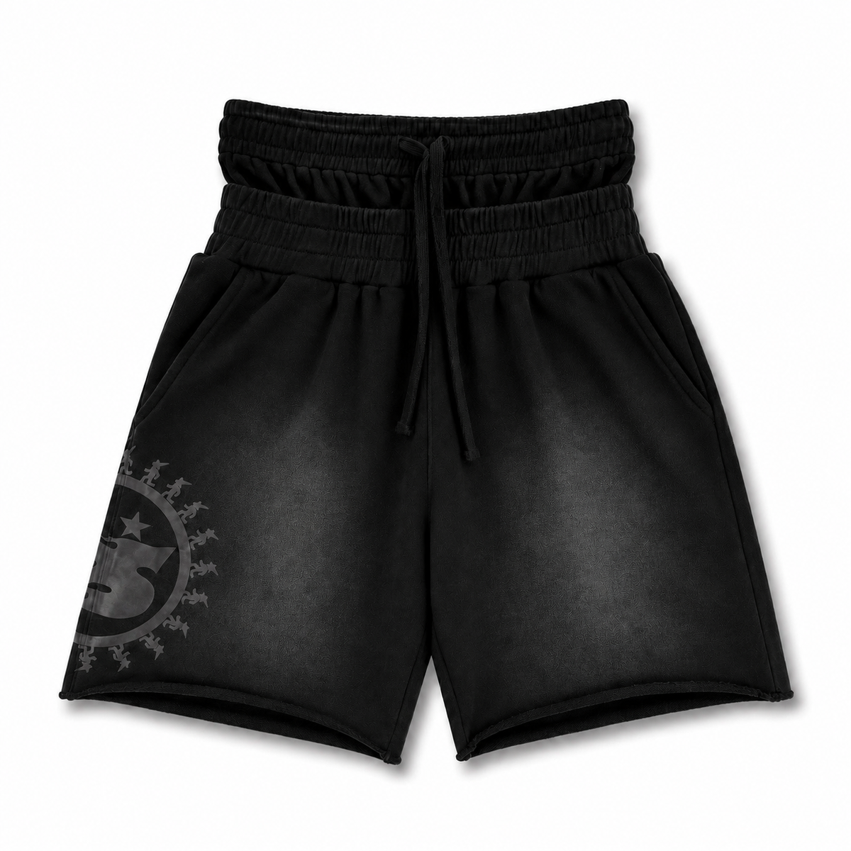 Blackberry Double Waisted Shorts